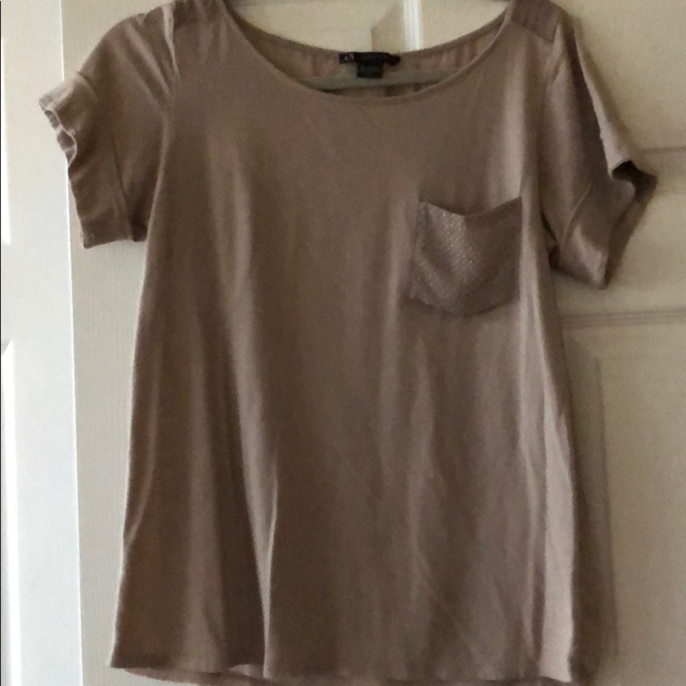 Beige beaded pocket shirt